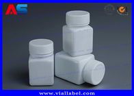 Dược phẩm PET Chai nhựa màu trắng 50ml có nắp vặn hình vuông